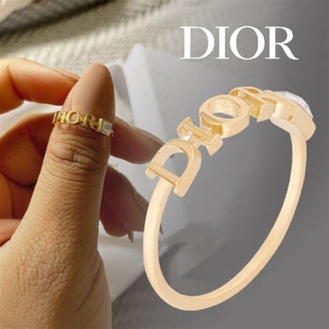 dior revolution ring silver|dior block letter ring.